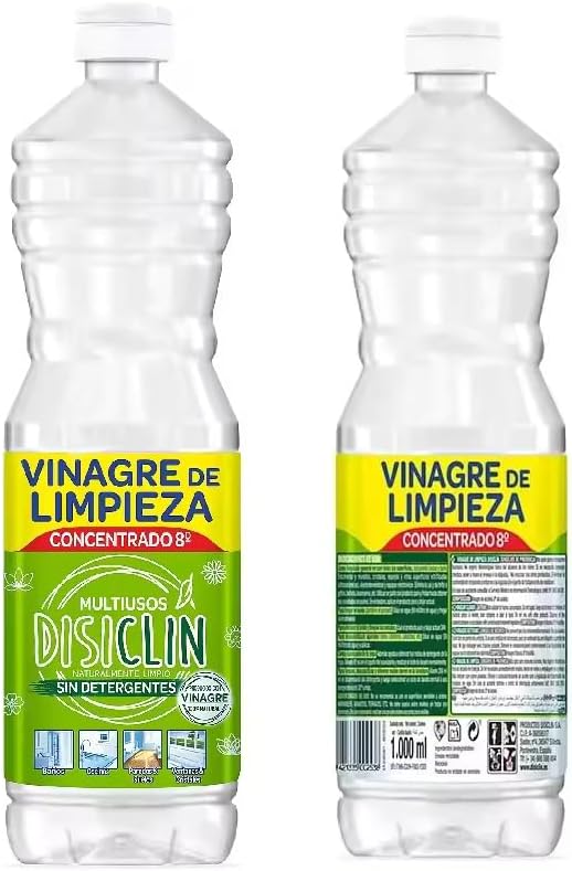 Vinagre de limpieza con detergente Disiclin 1 L – Pack 4 – Multiusos concentrado