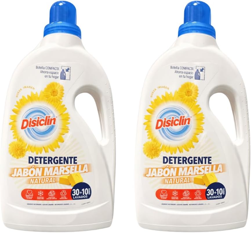 Detergente líquido Jabón de Marsella Disiclin – Pack 2 (30+10 lavados c/u) – Pack 2