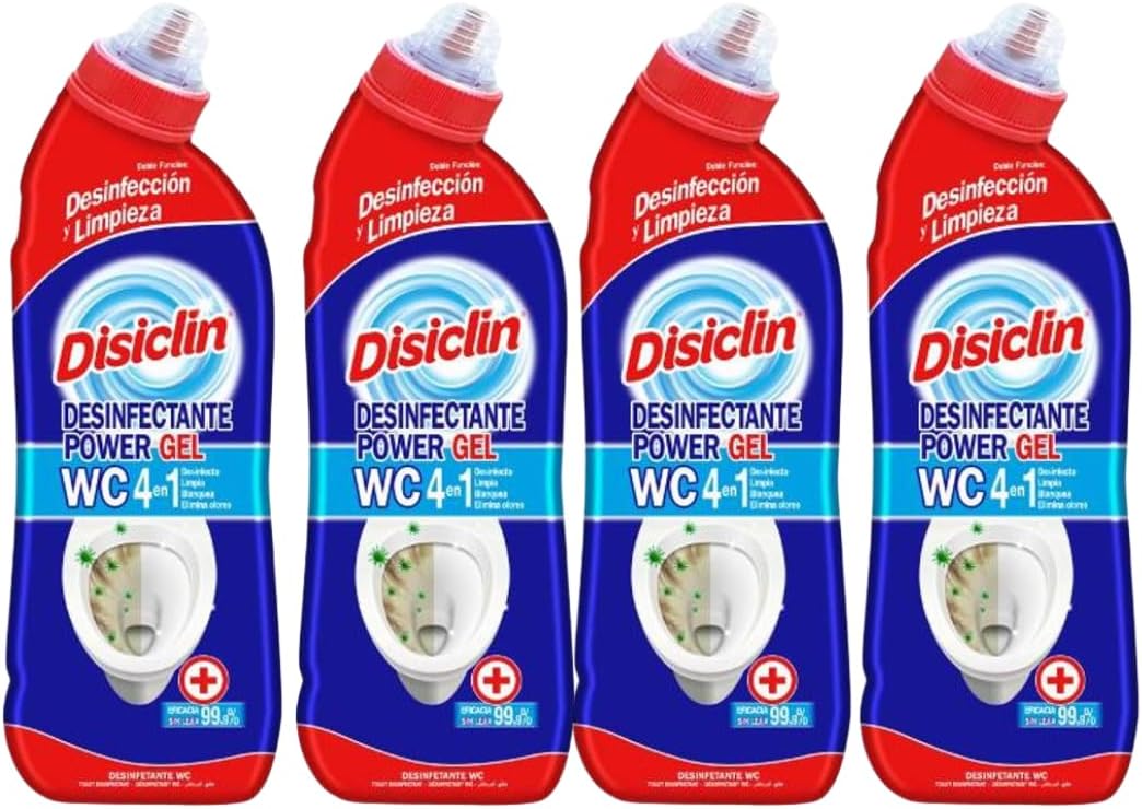 Desinfectante Power Gel WC 4 en 1 Disiclin – Pack 4 – Pack 4