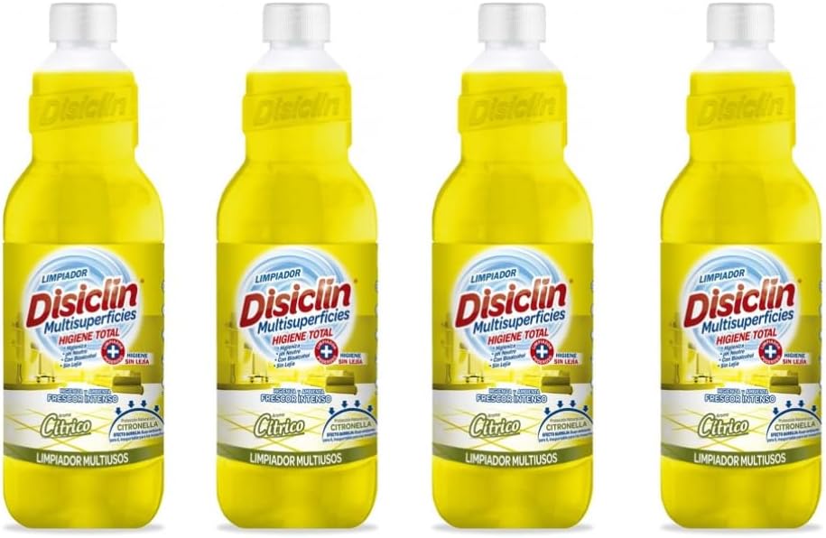 Limpiador multisuperficies Disiclin 1 L – Pack 4 – Citronela
