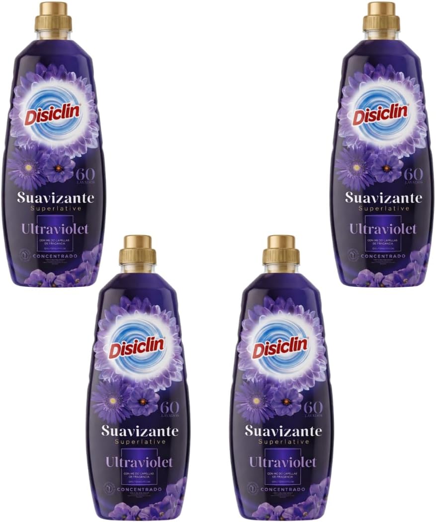 Suavizante concentrado Disiclin – Pack 4 botellas (240 lavados) – Ultravioleta
