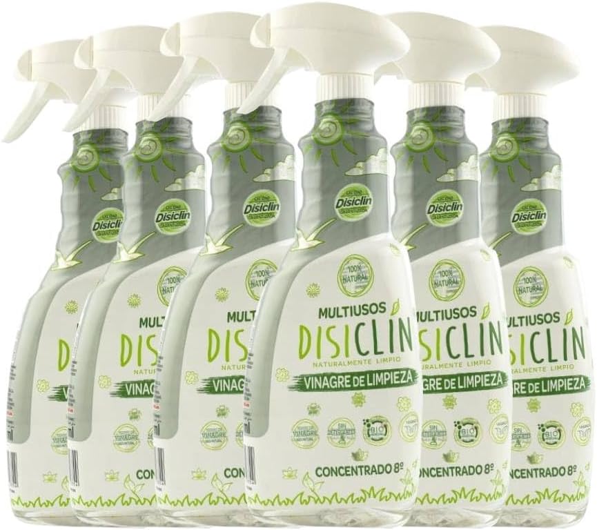 Vinagre de limpieza en spray Disiclin – Pack 6 – Multiusos 750 ml