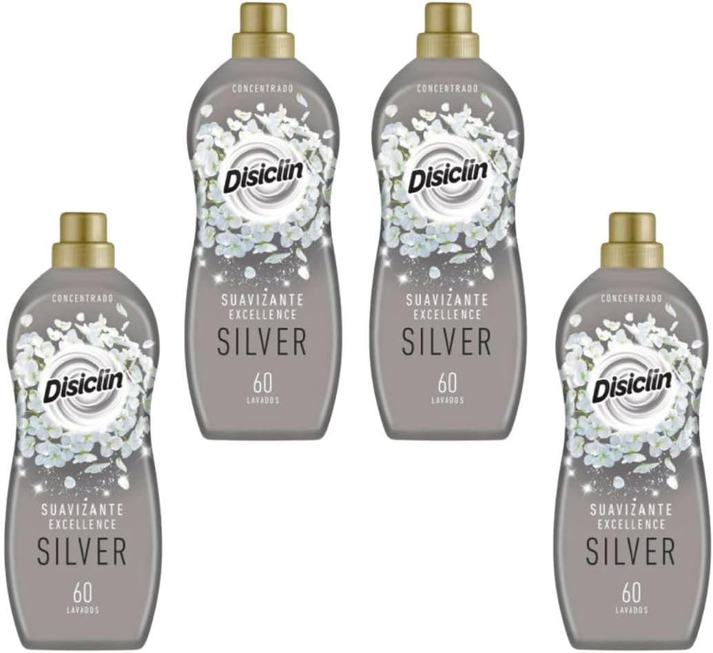 Suavizante concentrado Disiclin – Pack 4 botellas (240 lavados) – Silver