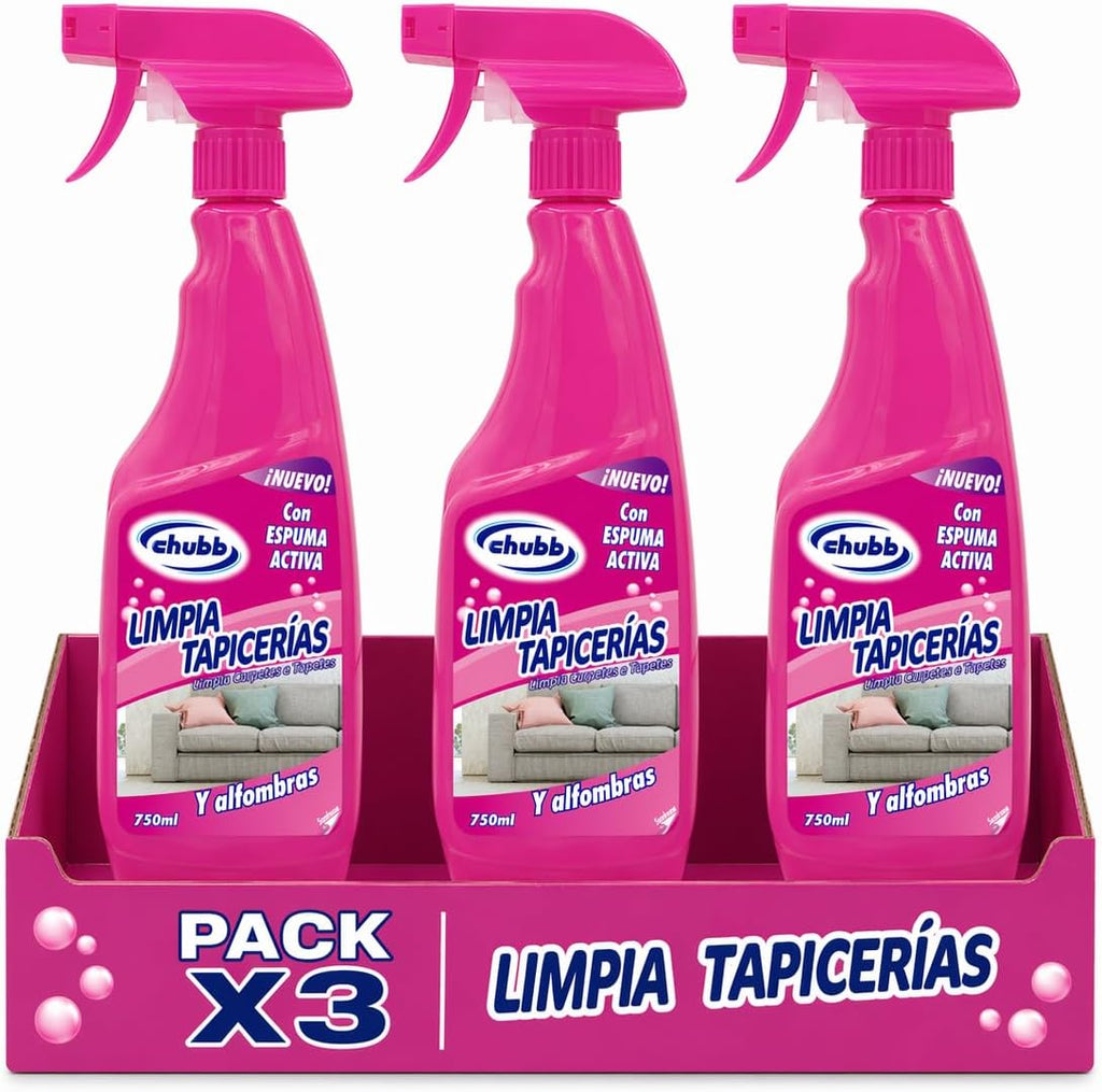 Chubb Limpiador de tapicerías y alfombras 750 ml – Pack 3 – Pack 3