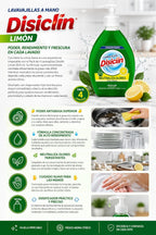 Lavavajillas concentrado Disiclin – Pack 4 – Limón 600 ml