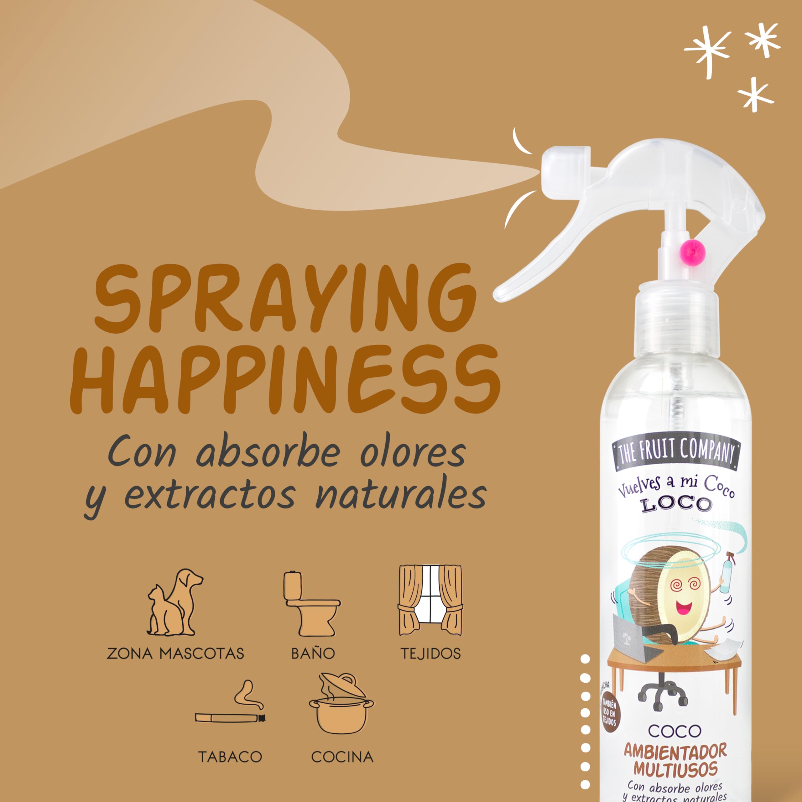 Spray ambientador The Fruit Company – Pack 4 – Coco