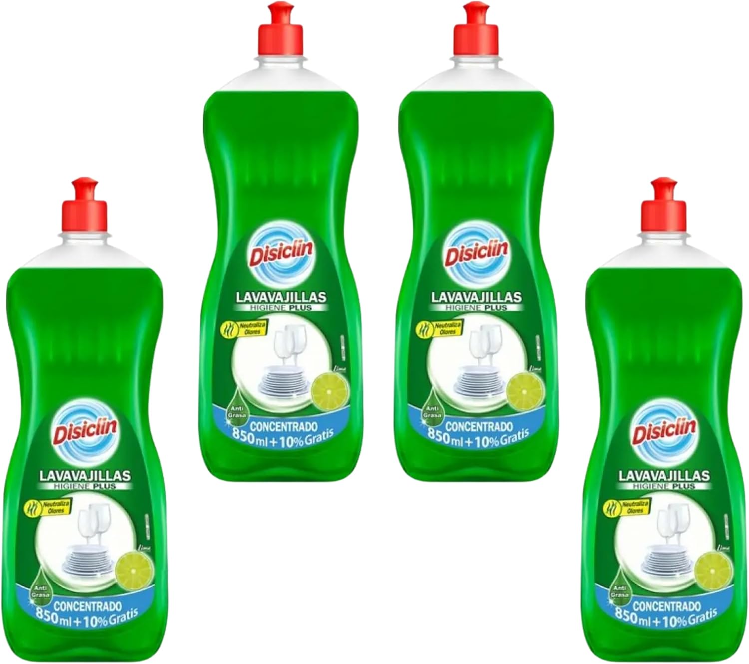 Lavavajillas concentrado Disiclin – Pack 4 – Lima 950 ml