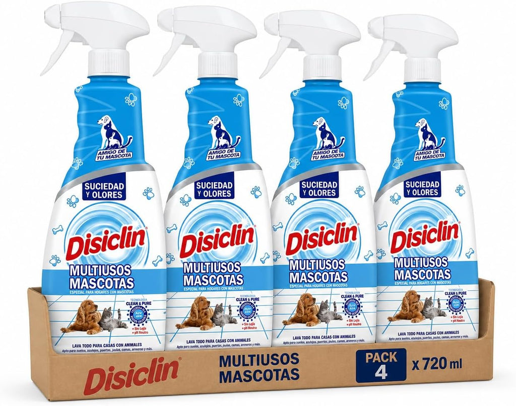 Limpiador multiusos para mascotas Disiclin – Pack 4 – 720 ml