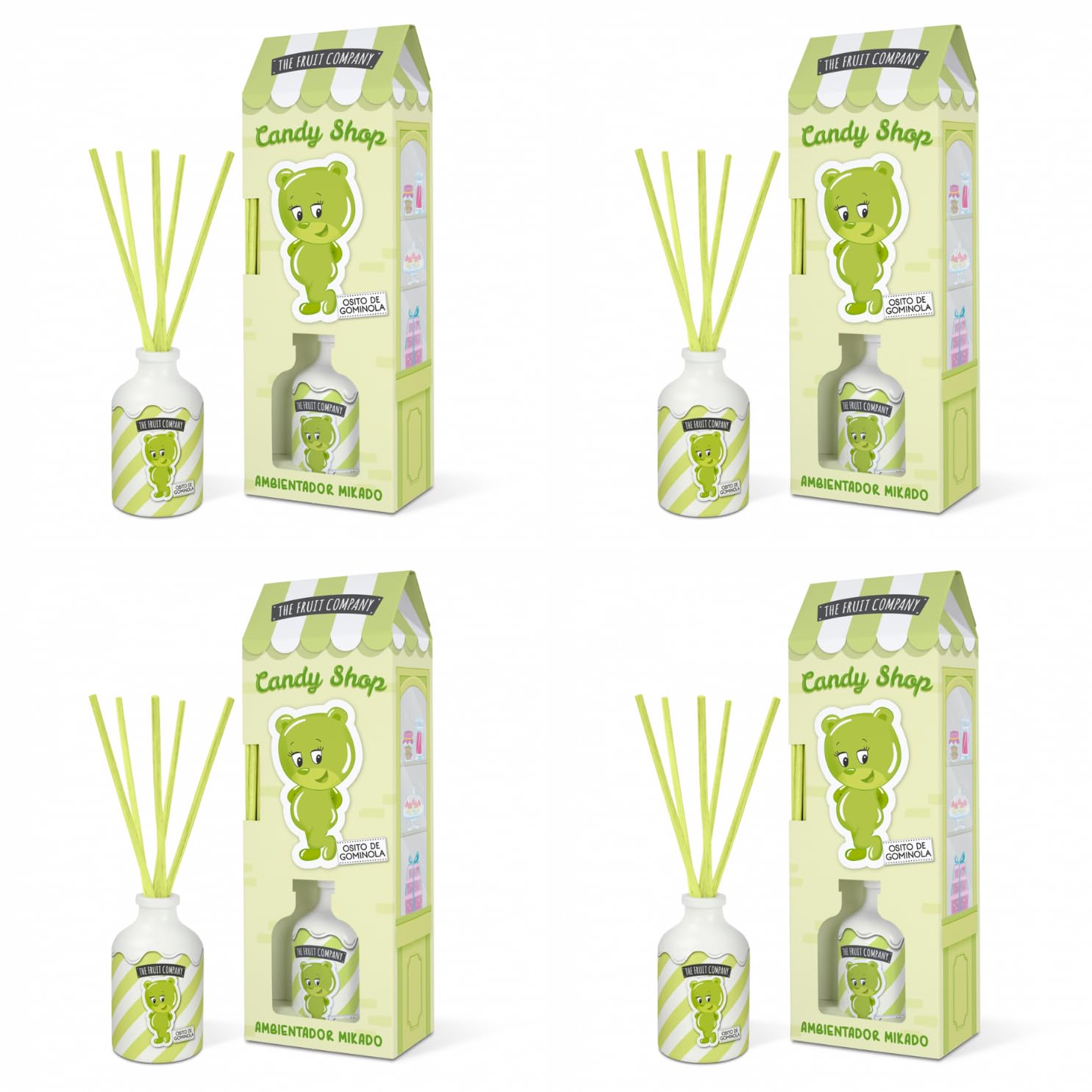 Mikado The Fruit Company 40 ml – Pack 4 – Osito de Gominola