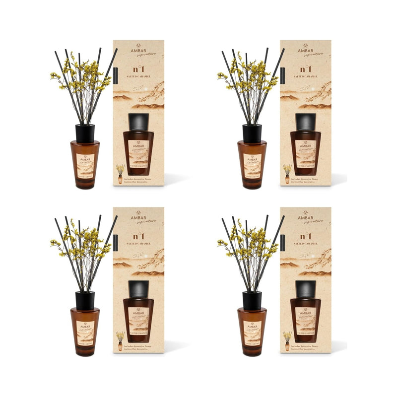 Pack 4 Ambientadores Mikado Ambar Signature 85 ml