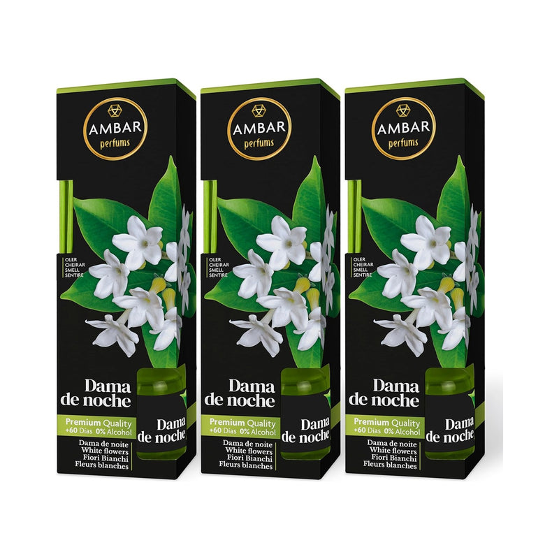 Ambar Perfums Ambientador Mikado Dama de Noche (Pack 3 uds. x 45 ml)
