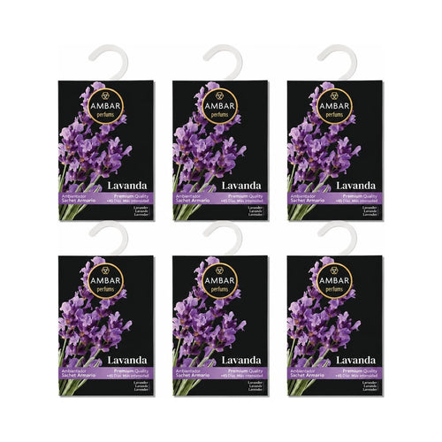 Ambientador de Armario Ambar Perfums – Pack 6 Unidades – Lavanda