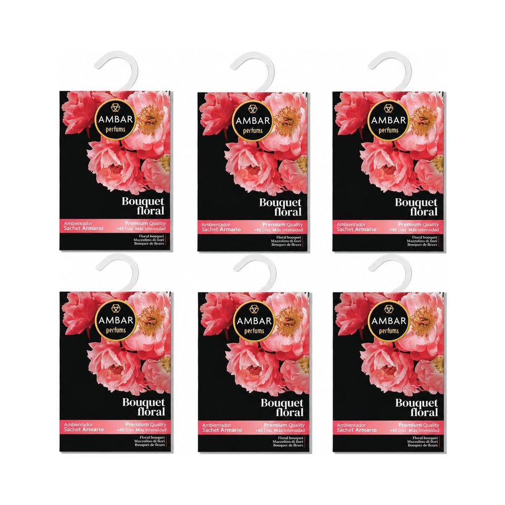 Ambientador de Armario Ambar Perfums – Pack 6 Unidades – Bouquet Floral