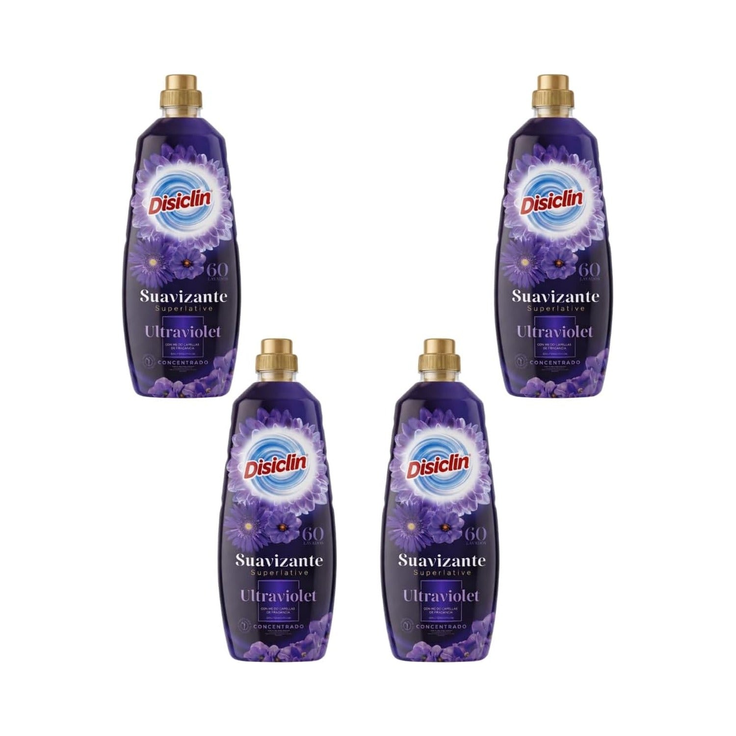 Suavizante concentrado Disiclin – Pack 4 botellas (240 lavados) – Ultravioleta