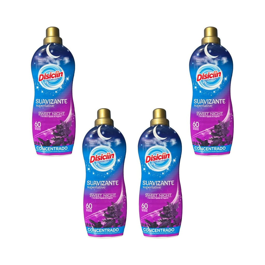 Suavizante concentrado Disiclin – Pack 4 botellas (240 lavados) – Lavanda Sweet Night