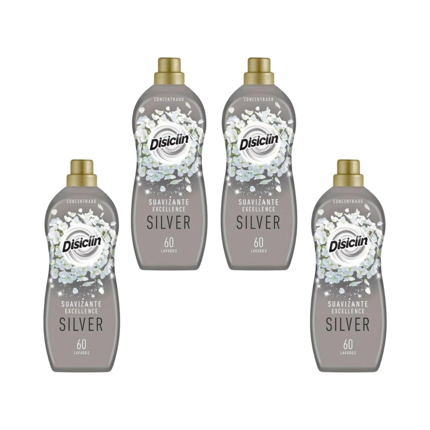 Suavizante concentrado Disiclin – Pack 4 botellas (240 lavados) – Silver