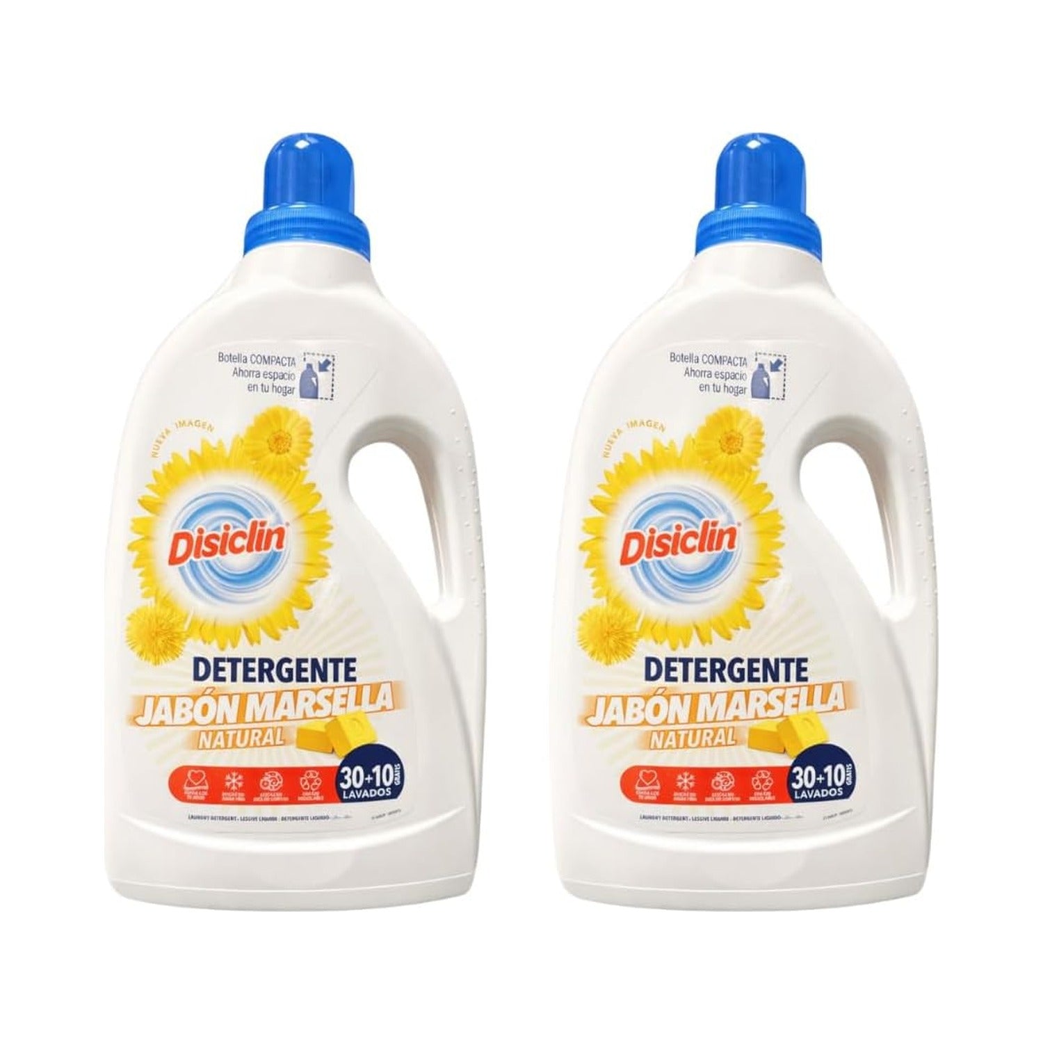 Detergente líquido Jabón de Marsella Disiclin – Pack 2 (30+10 lavados c/u)