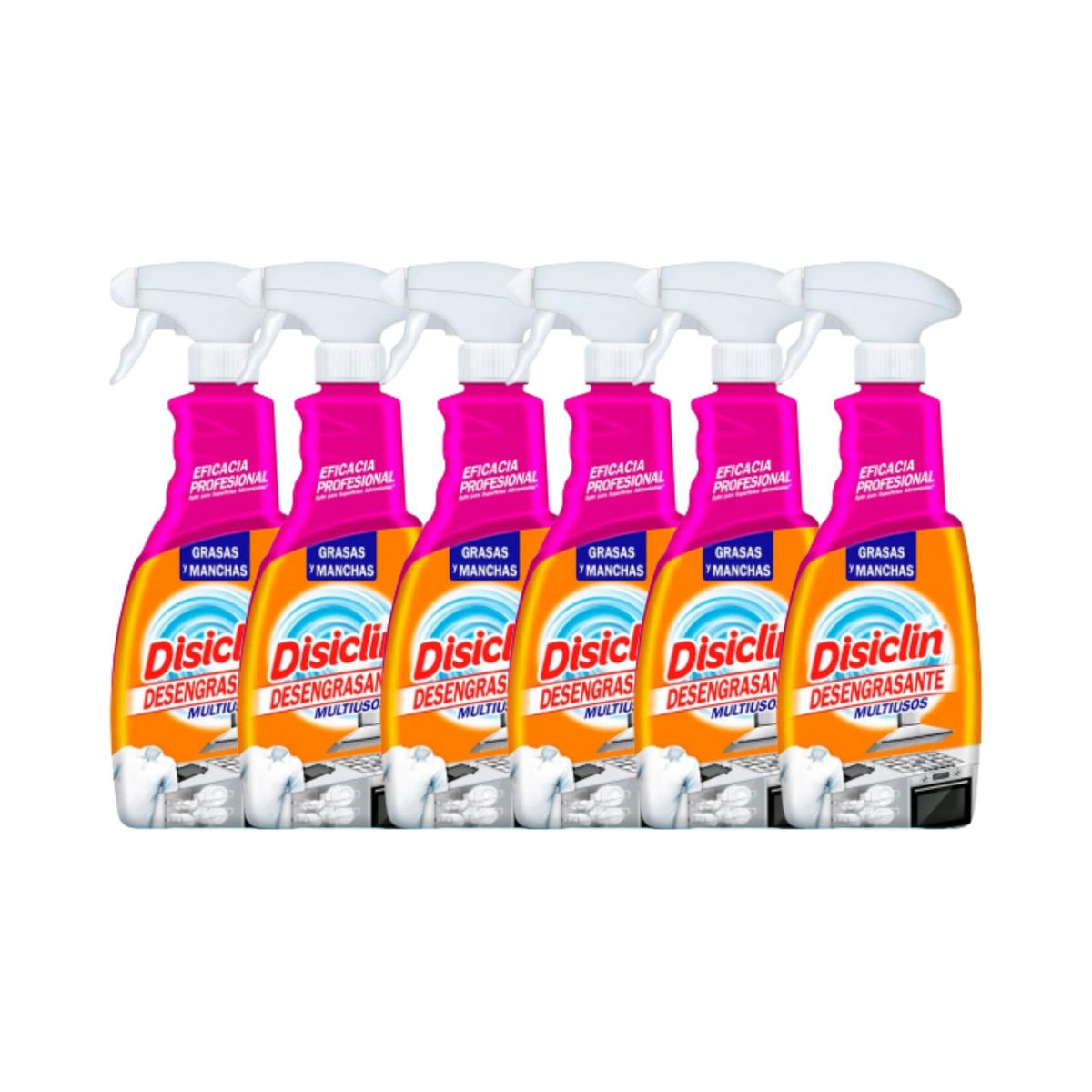 Limpiador en spray Disiclin baño y cocina – Pack 6 – Desengrasante multiusos
