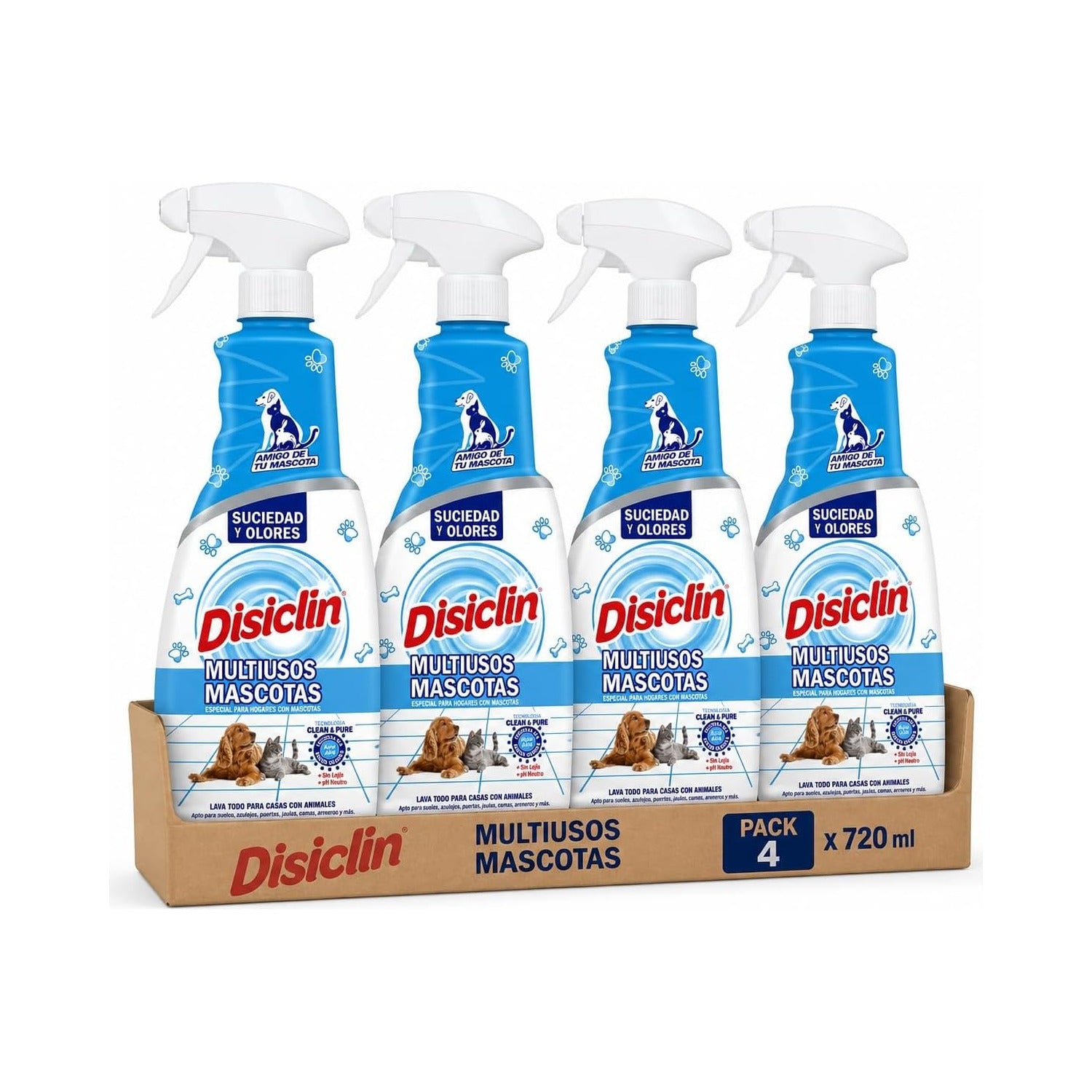 Limpiador multiusos para mascotas Disiclin – Pack 4 – 720 ml