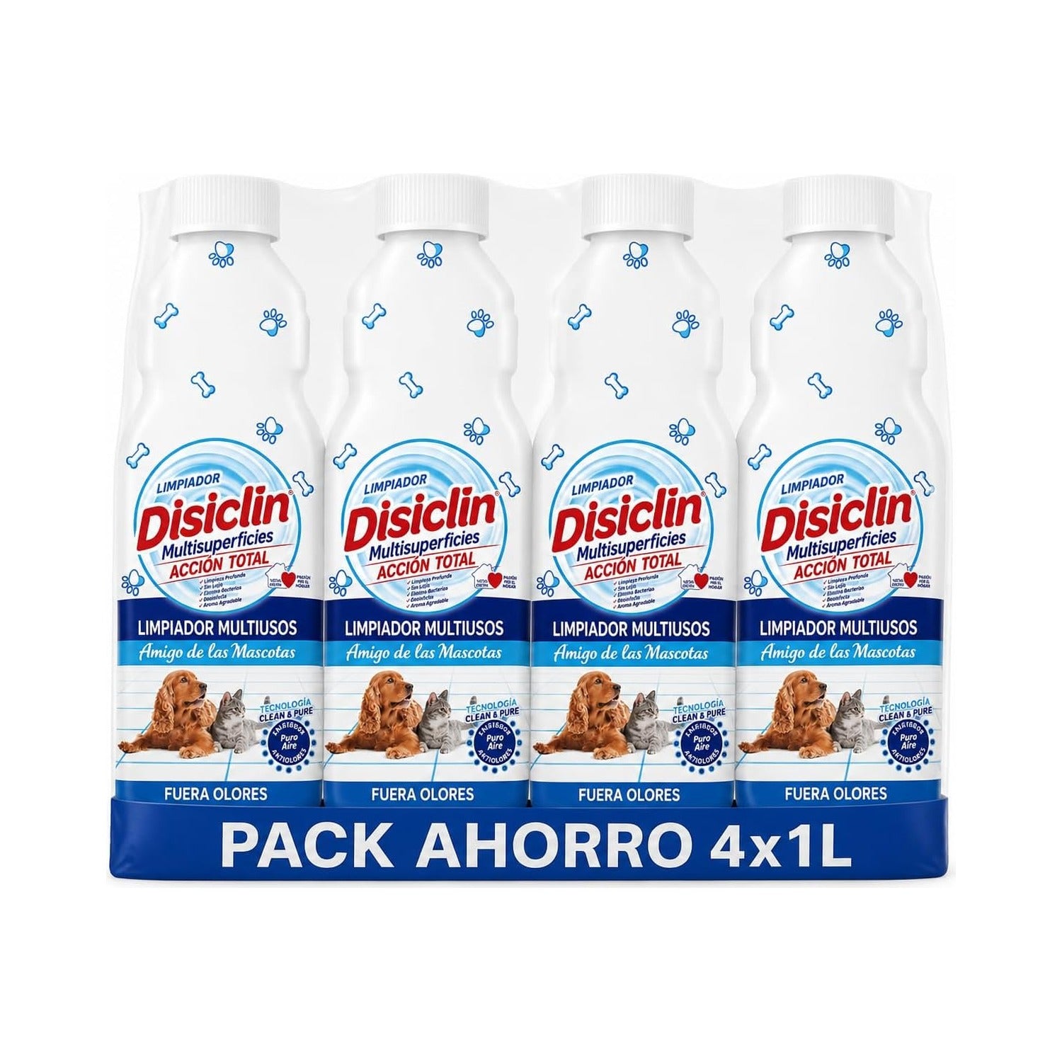Limpiador multiusos para mascotas Disiclin – Pack 4 – 1 L