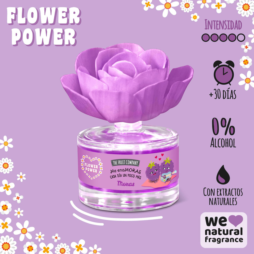 Flor perfumada Flower Power The Fruit Company Moras 55 ml – Pack 3 – Moras