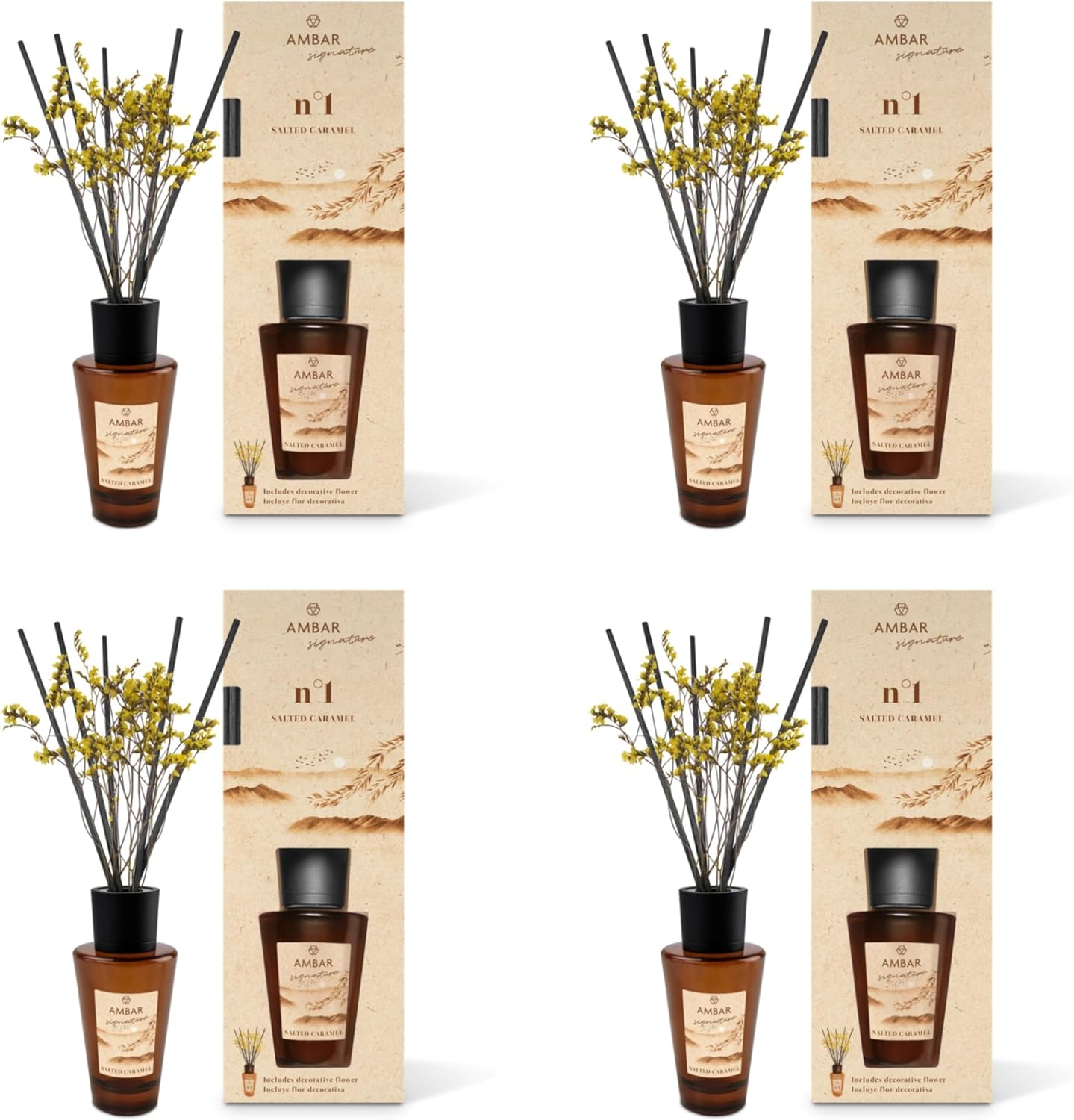 Pack 4 Ambientadores Mikado Ambar Signature 85 ml