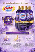 Suavizante concentrado Disiclin – Pack 4 botellas (240 lavados) – Ultravioleta