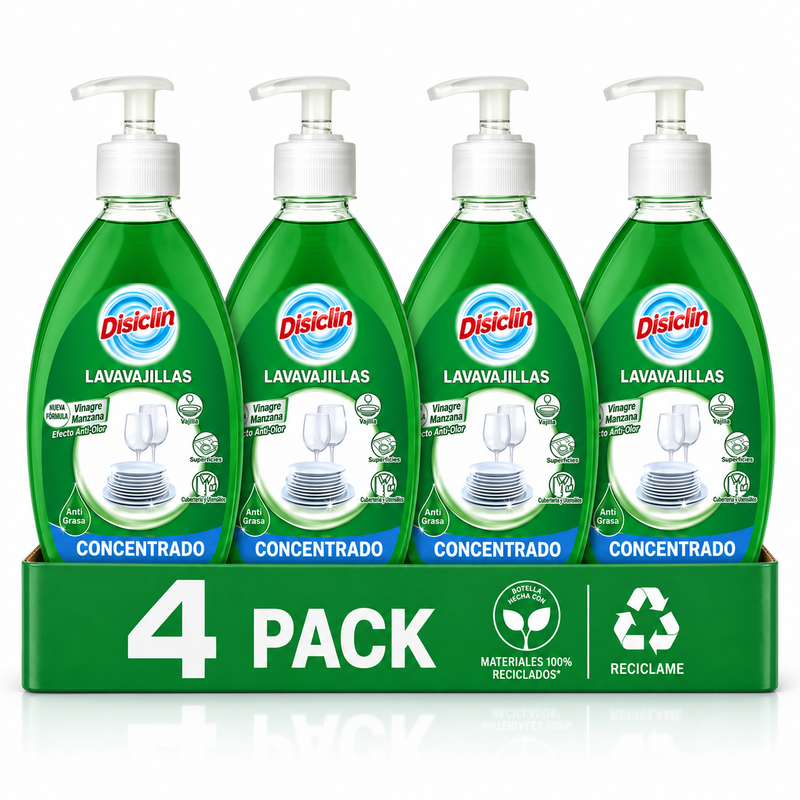 Lavavajillas concentrado Disiclin – Pack 4